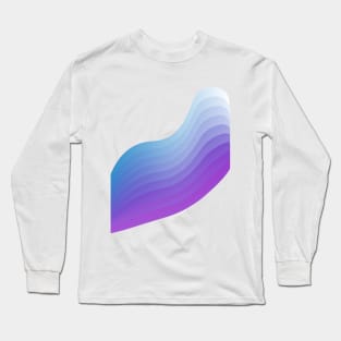 Minimal Ocean sea geometric abstract Long Sleeve T-Shirt